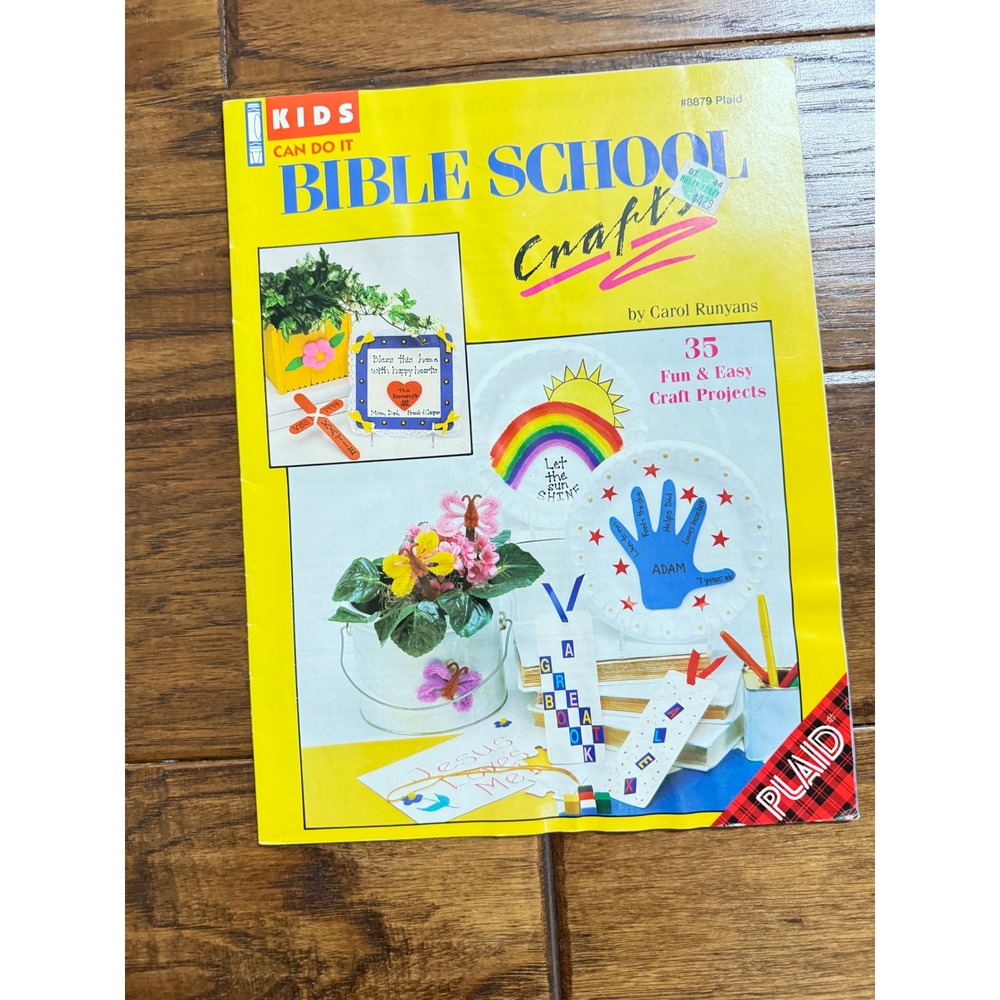 VTG RARE Plaid Kid Can Do It Bible School Crafts Carol Runyans 35 Projects Book